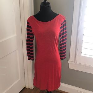 Express | Nautical Red & Navy Stripe Dress | size M